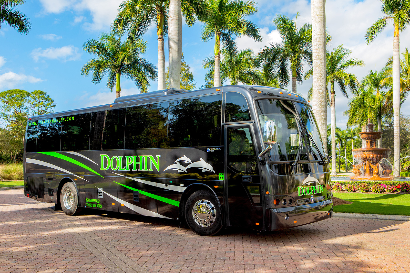 Florida Memory • Naples Trolley Tours bus at the Lion Country